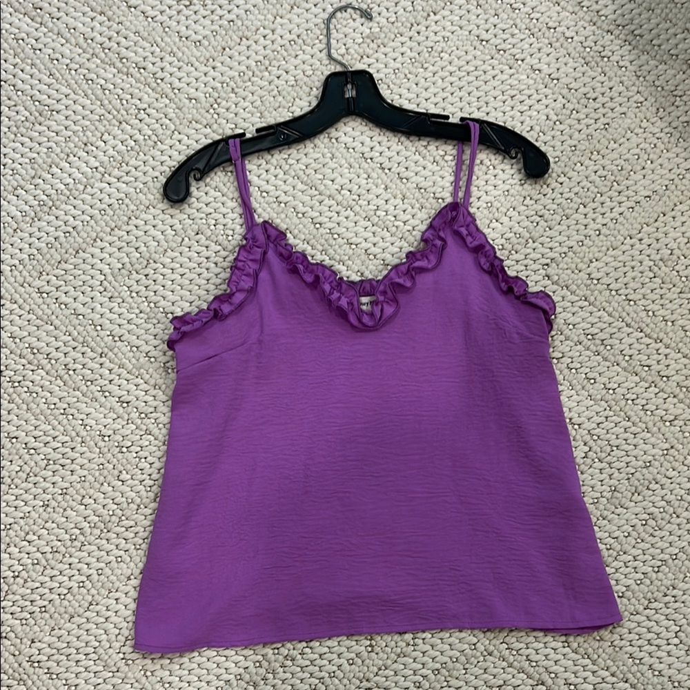 Newbury Kustom Purple Ruffled Camisole